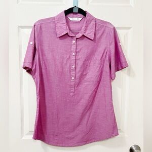 RIDERS Lee linen business short sleeve blouse Size Small